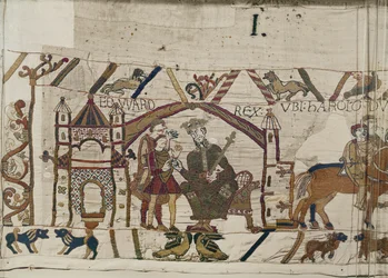 King Edward the Confessor sends Harold to Normandy, Bayeux Tapestry